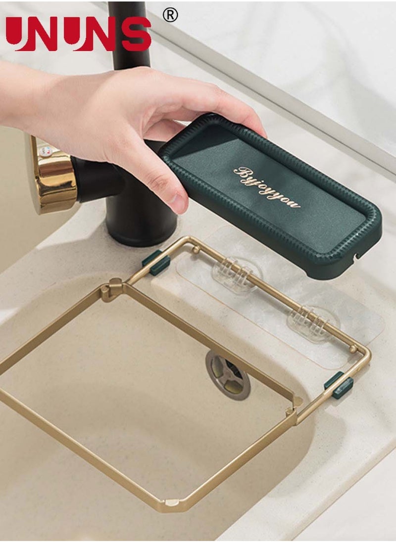 Kitchen Sink Drain Basket,Flipped Holder Sink Strainer Basket,Multi-function Disposable Garbage Drainage Grid With 50 Filters