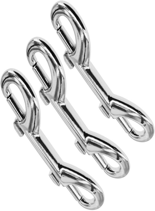 VEMNI 3 Pack Zinc Alloy Double Ended Snap Hooks Bolt Snaps, VEMNI Double Sided Trigger Chain Metal Clip Key Holder for Water Bucket Dog Leash Feed Buckets (3) - Image 3