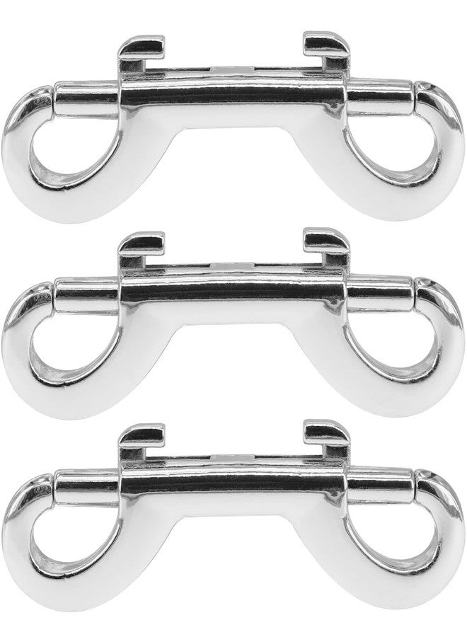 VEMNI 3 Pack Zinc Alloy Double Ended Snap Hooks Bolt Snaps, VEMNI Double Sided Trigger Chain Metal Clip Key Holder for Water Bucket Dog Leash Feed Buckets (3) - Image 2