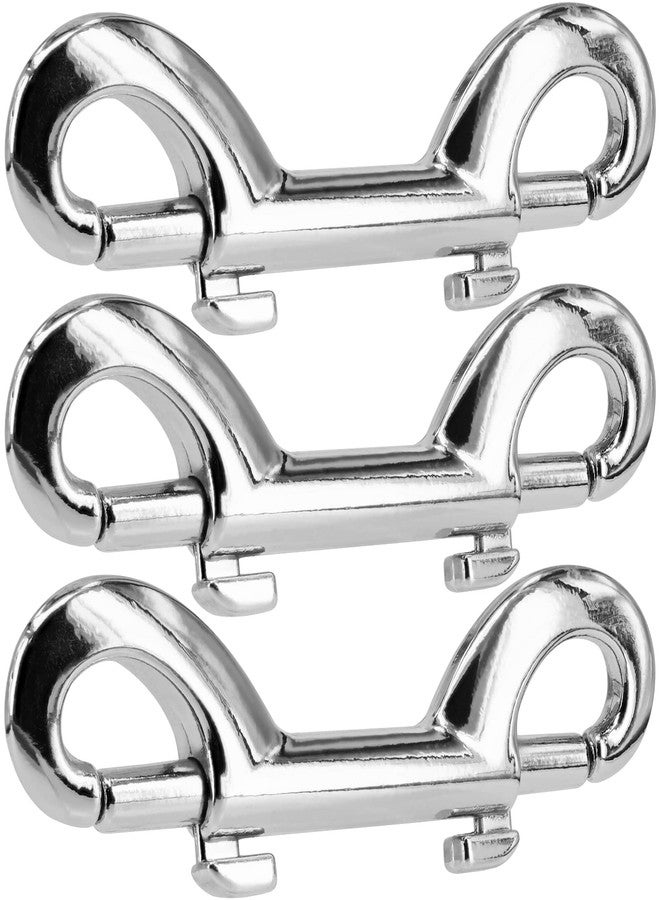 VEMNI 3 Pack Zinc Alloy Double Ended Snap Hooks Bolt Snaps, VEMNI Double Sided Trigger Chain Metal Clip Key Holder for Water Bucket Dog Leash Feed Buckets (3) - Image 1