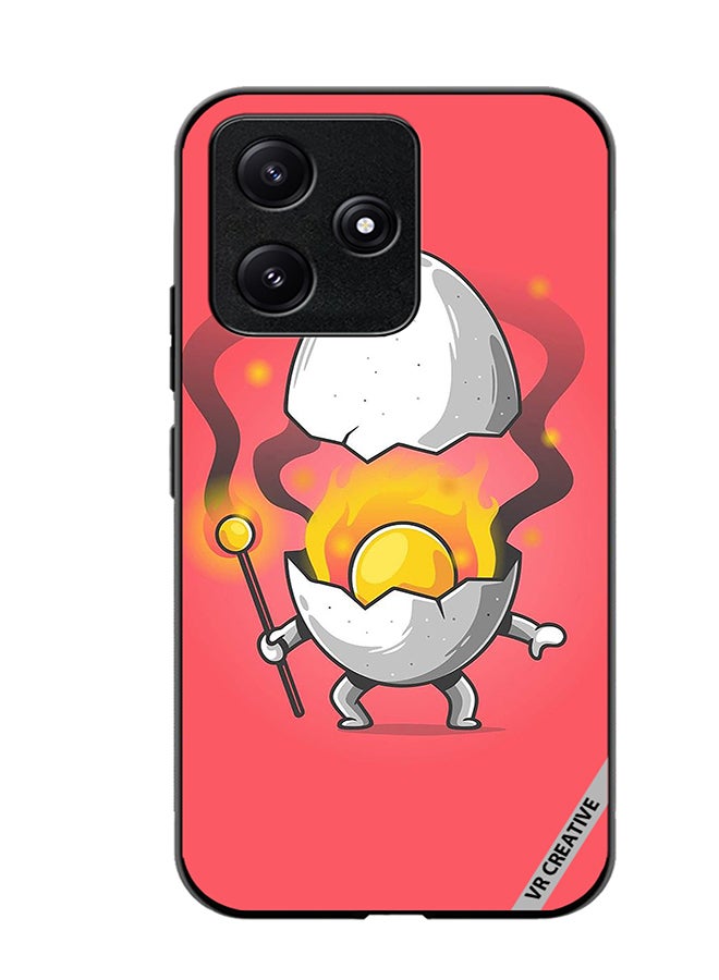 VR CREATIVE Protective Case Cover For Xiaomi Poco M6 Pro 5G Cute Fire Egg Design Multicolour - Image 1