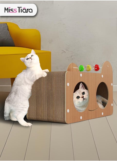 New Cat Scratcher and Bed 2-in-1, Durable and Versatile Enlarged Space for Play and Rest