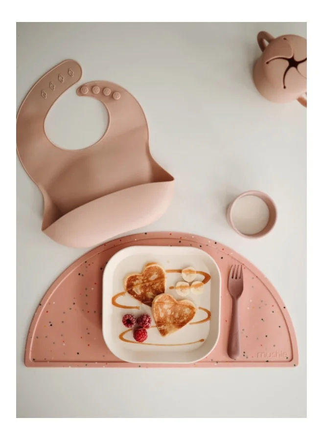 mushie Set Of 2 Square Dinner Plates - Cloud