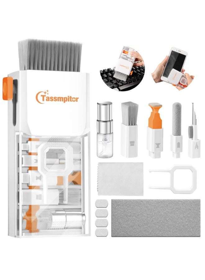 Keyboard Cleaner Laptop Cleaning Kit, All-in-One Keyboard Cleaning Kit, Laptop Cleaner Tool for MacBook iPad iPhone Computer, Portable Electronics Brush Tool for Tablet PC Camera Lens Earbuds Monitor - Image 1