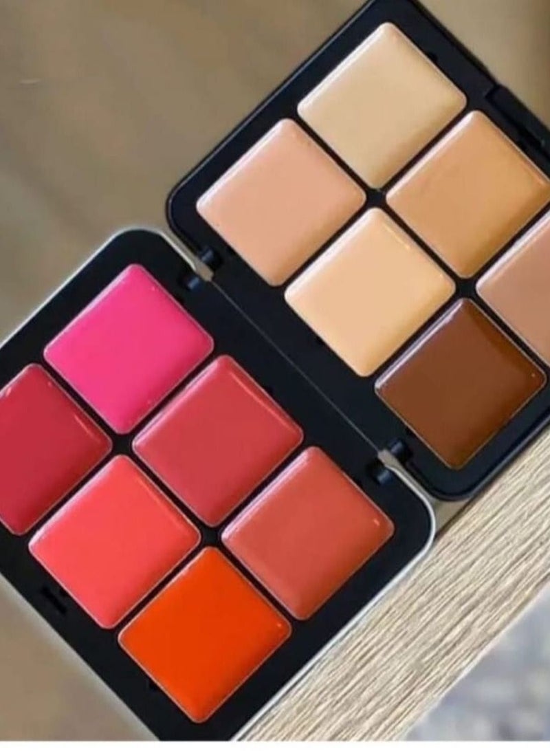 خافي عيوب 6لون +بلاشر كريمي 6لون