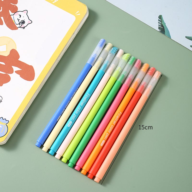10 Color Pens Set Writing Pens 0.4mm Fine Fiber Tip Fineliner Fast-dry for Journaling Writing Detail Note Taking Coloring School Office Home Stationery Supplies - Image 2