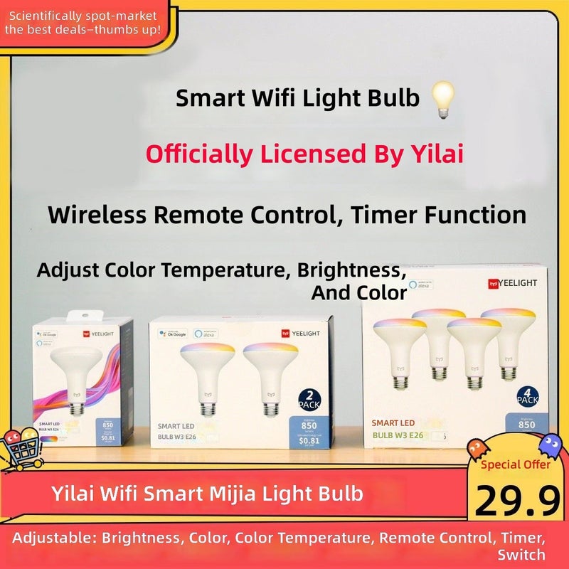Yeelight Smart Color Bulb - Compatible with Mi Home, Xiao Ai, and Apple, Wi-Fi Controlled - Image 5