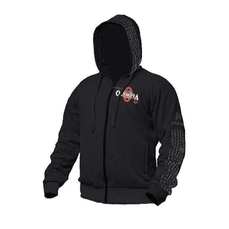 Generic Muscle Fitness Hoodie Mens Casual Sportswear Autumn Winter 2019 Black