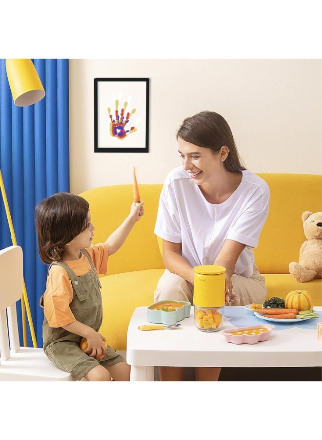 مجموعة بصمات الأيدي العائلية، إطار خشبي للأعمال اليدوية، مجموعة هدايا لا نهائية، ألوان غير سامة، أوراق شفافة (سوداء) - Image 5