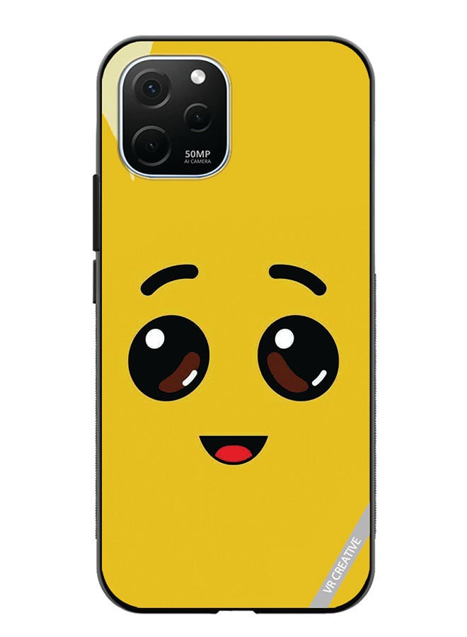VR CREATIVE Protective Case Cover For Huawei Enjoy 50z Banana Smiley Design Multicolour - Image 1