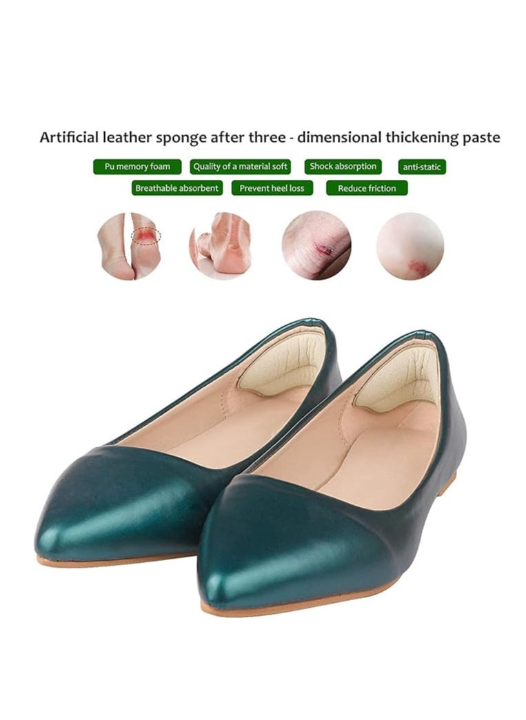 Generic Heel Grips Liner Cushions Inserts for Heel Pads Snugs for Shoe Too Big Men Women, Filler Improved Shoe Fit and Comfort, Stop Heel Slip and Blister 4 Pairs/Apricot+Black  - Image 2