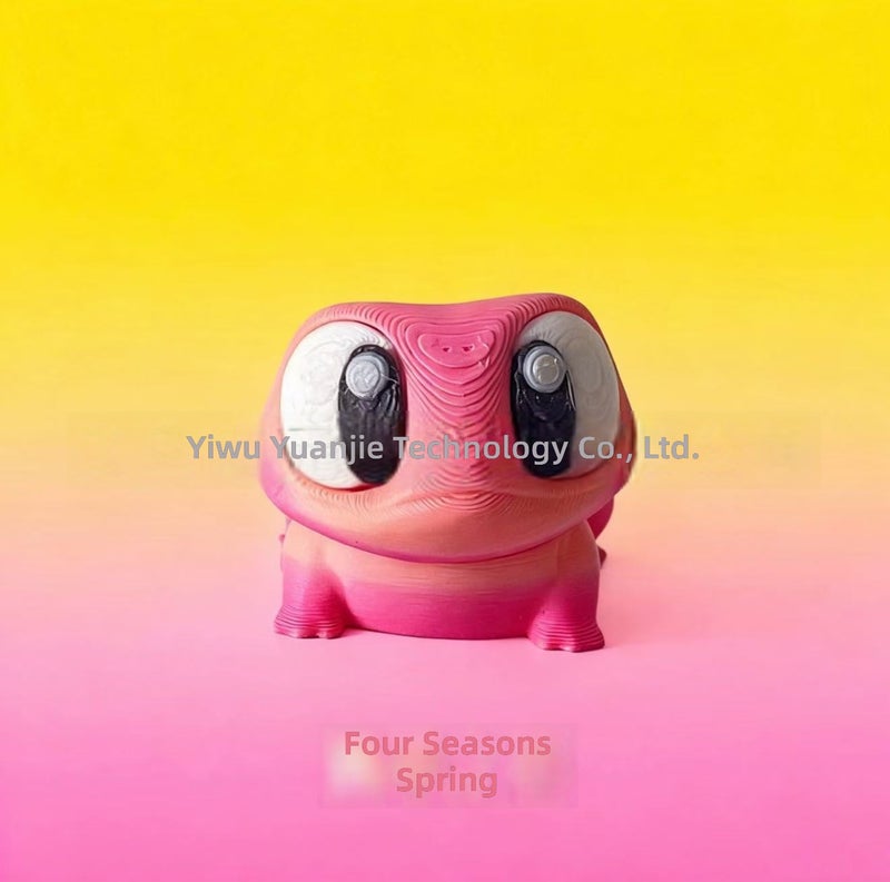 3D-Printed Articulated Big-Eyed Frog and Animal Model Toy Hanging Ornament