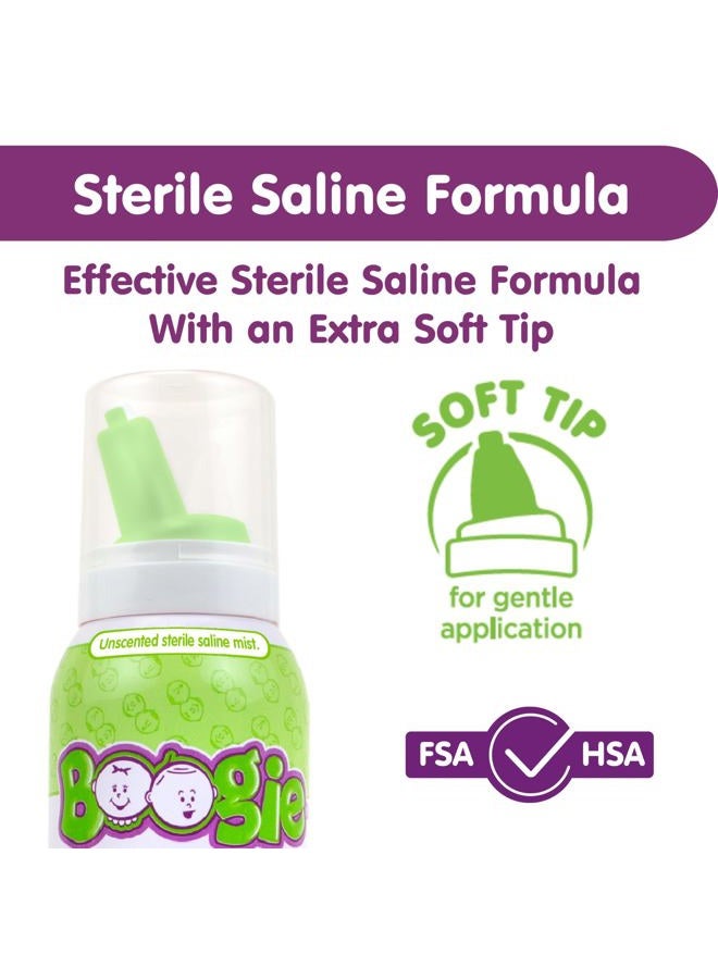 Boogie Baby Saline Nasal Spray Mist, Allergy Relief, Nasal Decongestant, Made with Saline, Unscented, 3.1 Ounce - Image 3