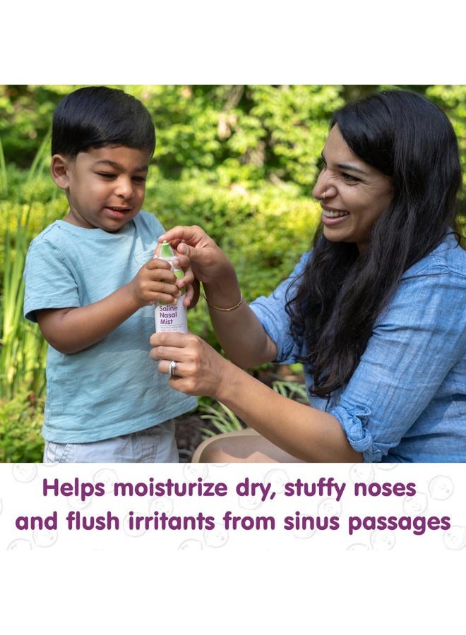 Boogie Baby Saline Nasal Spray Mist, Allergy Relief, Nasal Decongestant, Made with Saline, Unscented, 3.1 Ounce - Image 2