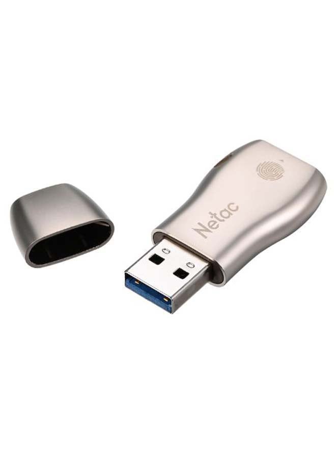 Netac Portable Fingerprint U-Disk USB Flash Drive C8149-32-1 Gold/Silver - Image 1