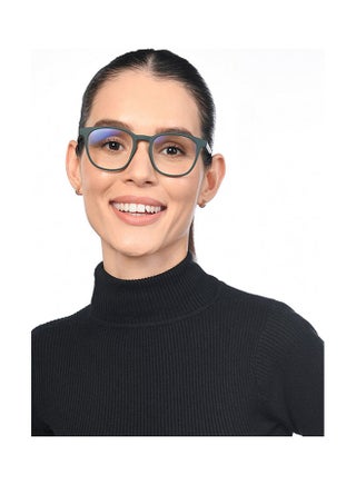 Unisex Blu By Lenskart | Unisex Hustlr | Peyush Bansal Glasses For Eye Protection From Digital Screens | Computer Glasses With Blue Cut And UV Protection | Lightweight Specs Zero Power | Medium | Military Green - view 5