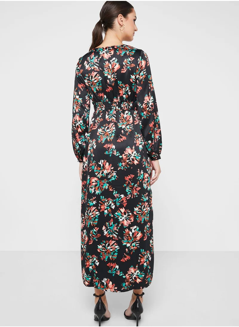 VERO MODA V-Neck Floral Print Dress