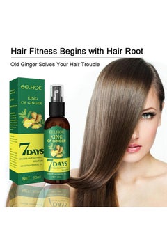 EELHOE Ginger Hair Thickening Spray Anti-Hair Loss Firming Nourishing Strong and Thick Hair, Treatment Hair Growth Essence, Dense Hair Regeneration Spray, Suitable for Men and Women(30ml)  - Image 1