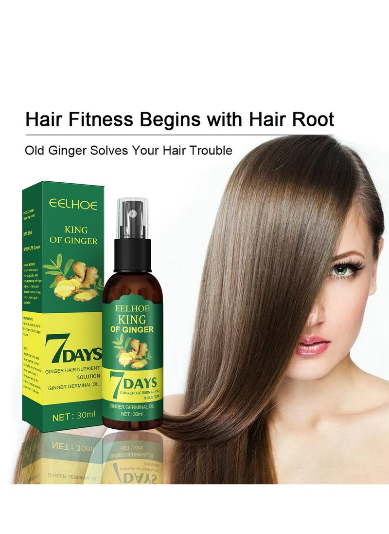 EELHOE - Ginger Hair Thickening Spray Anti-Hair Loss Firming Nourishing Strong and Thick Hair, Treatment Hair Growth Essence, Dense Hair Regeneration Spray, Suitable for Men and Women(30ml) - Image 1