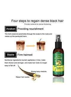 EELHOE Ginger Hair Thickening Spray Anti-Hair Loss Firming Nourishing Strong and Thick Hair, Treatment Hair Growth Essence, Dense Hair Regeneration Spray, Suitable for Men and Women(30ml)  - Image 4