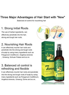 EELHOE Ginger Hair Thickening Spray Anti-Hair Loss Firming Nourishing Strong and Thick Hair, Treatment Hair Growth Essence, Dense Hair Regeneration Spray, Suitable for Men and Women(30ml)  - Image 5
