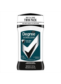 Degree Men UltraClear Antiperspirant Deodorant Black+White 2 Count 72-Hour Sweat & Odor Protection Antiperspirant For Men With MotionSense Technology 2.7 oz