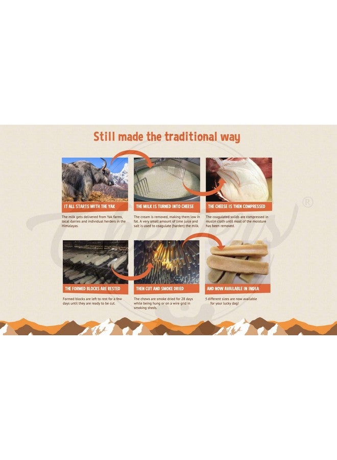 Chewers Mountain Dog Chew, 100% Natural Himalayan Yak Milk Bone, Healthy & Vegetarian Treat for Small Dogs, 70 GMS - Image 4