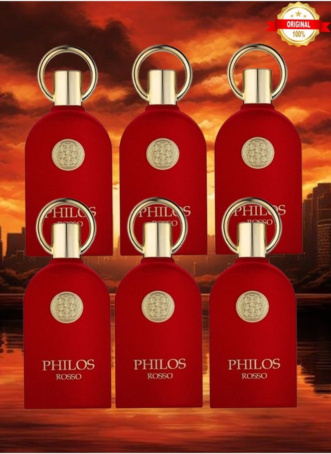 ROSSO - 6 Pieces Philos Rosso EDP 100ML - Image 1