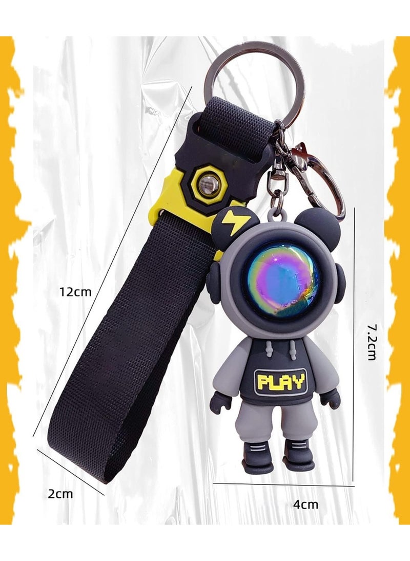 Bukela 1 Pc Keyring & Keychain for Car, Double Pendant Ring Space Astronaut Keychain Home Key Student Bag - Image 2
