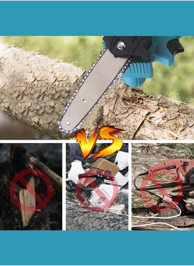 WEMART - 24V Mini Chainsaw Cordless 6-inch, Handheld Electric Power Chain Saw with 2 Batteries, for Tree Trimming Wood Cutting, Best Gifts for Dad, Husband - Image 1