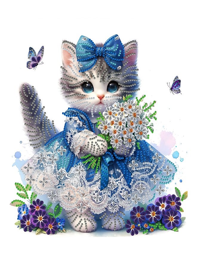 Generic 5D Special Shaped Diamond Art Set, Suitable For Beginners And Adult Cats, Diamond Painting Set For Home Wall Decoration Gifts 12 × 12 Inches/30 × 30 Centimeters  - Image 1