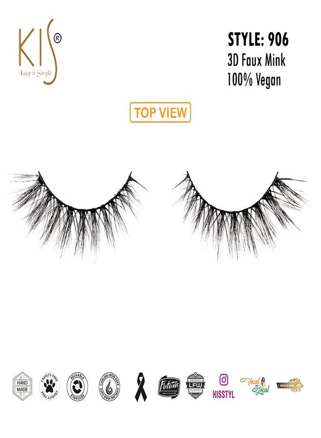 KIS Eyelashes 100% Human Hair Lashes Glamorous Handcrafted Tapered Design End Completely Cruelty-Free Beauty Natural Look Versatile Styles Extensions Lashes For Women - Image 4