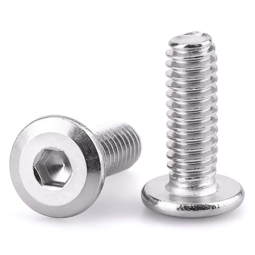 EASTLO M6-1.0 x 20mm Hex Socket Head Cap Screws, 304 Stainless Steel 18-8, Flat Countersunk Machine Screws for Furniture, Binding, Machinery, Automotive, DIY Projects, 25 PCS - Image 1