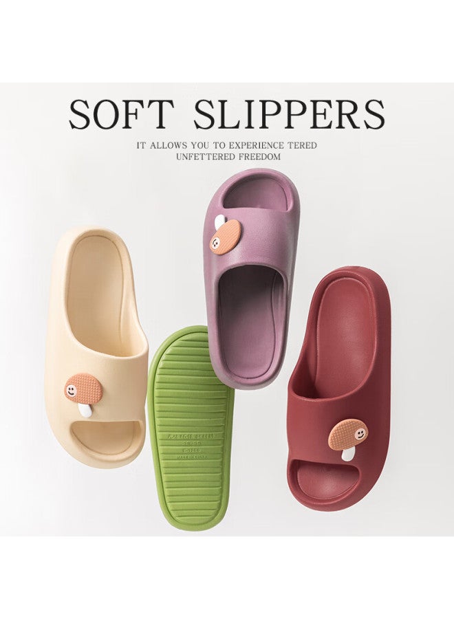 Yuzhaolin Slippers For Men And Women, Indoor Bathroom Shower Non-slip Slippers Yg266 Red 44-45 - Image 1