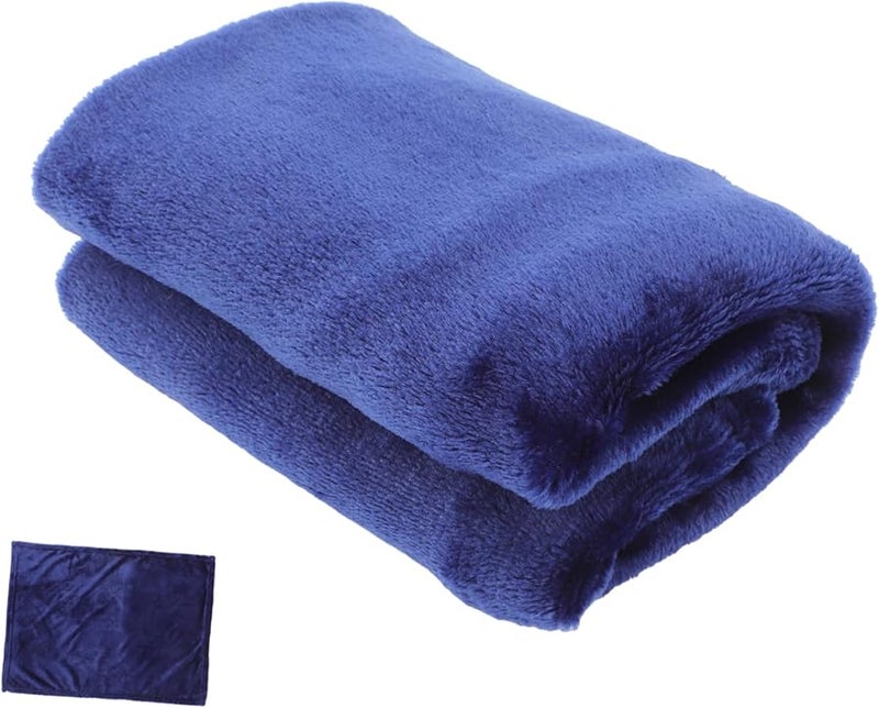 بطانية حيوانات أليفة إضافية دافئة من الف fleece، بطانية فلانيل مريحة، لون صلب 50 × 70 سم - Image 1