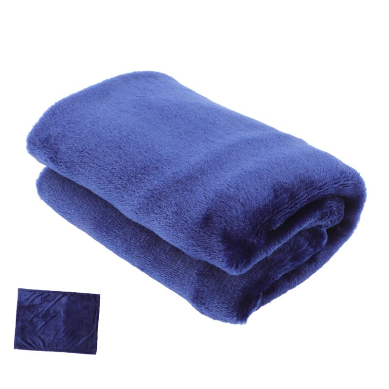 بطانية حيوانات أليفة إضافية دافئة من الف fleece، بطانية فلانيل مريحة، لون صلب 50 × 70 سم - Image 2