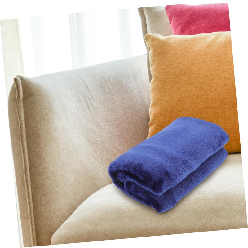 بطانية حيوانات أليفة إضافية دافئة من الف fleece، بطانية فلانيل مريحة، لون صلب 50 × 70 سم - Image 5