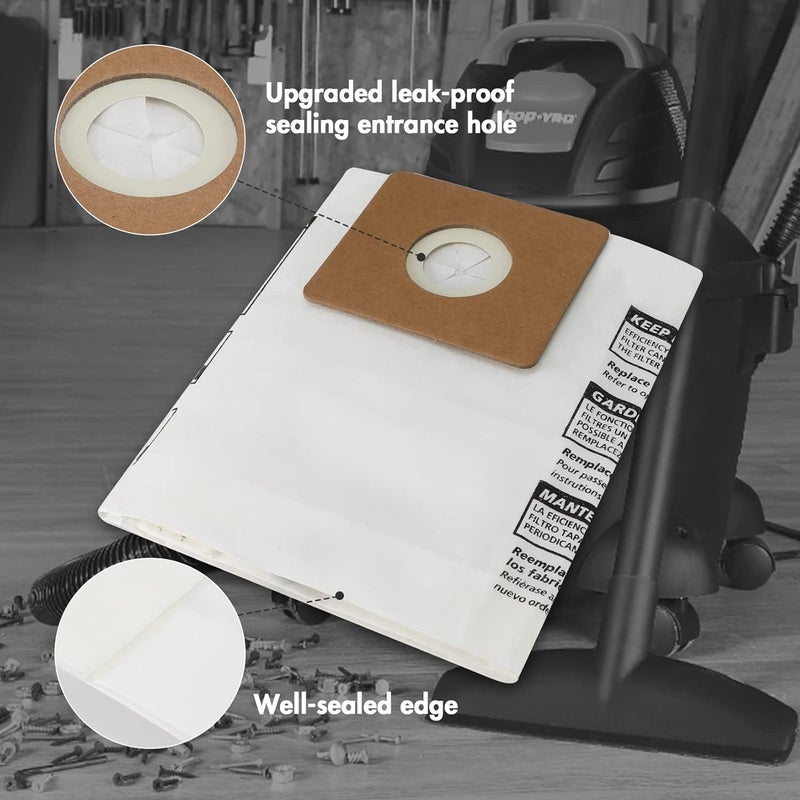 SHOPVAC Shop 90668 2-2.5 Gallon Disposible Filter Bags,6 Pack - Image 5