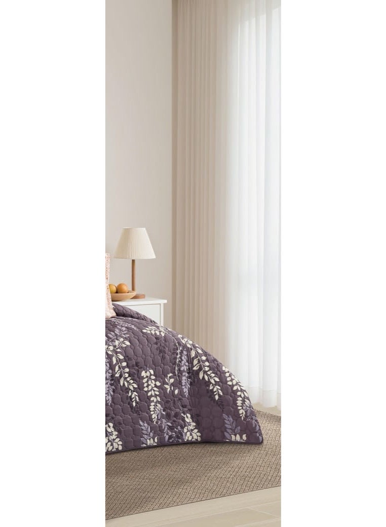 مون مفرش سرير نفر ونص سادة مضغوط صيفي يتكون من 4 قطع ليمنحك صيف منعش مقاس 170*210 سم - Image 4