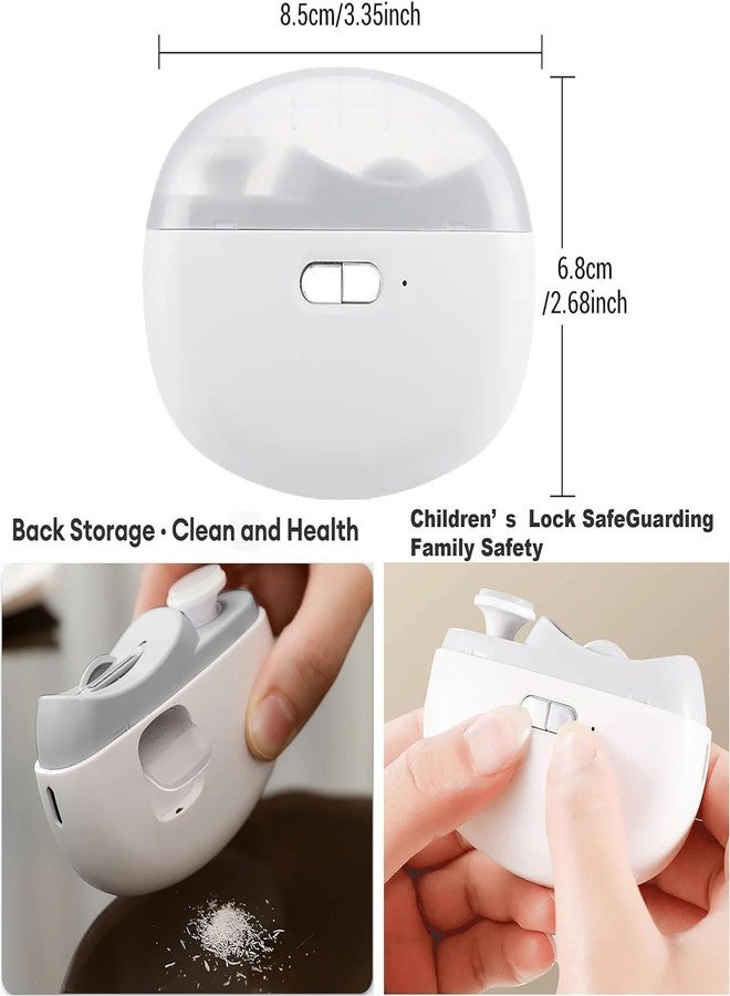 ANTIMERO Electric Nail Clipper,Automatic Nail Trimmer,Nail File with Light & 2 Speeds,Fingernail Cutter and Manicure 2 in 1 Design.Rechargeable Safety Nail Scissors for Caregivers, Kids - Image 3