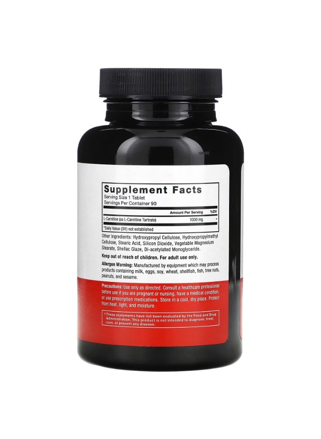 Force Factor L-Carnitine, 1,000 mg, 90 Tablets - Image 2