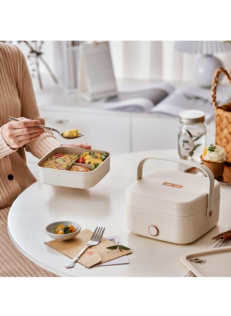 Bear - Portable Electric Lunch Box Food Warmer Hot Pot 200W 1L Container Food Heater Heatup For Adult Kids Lunch Warmer in Office Home 3 Pin Plug(CN Version) - Image 1