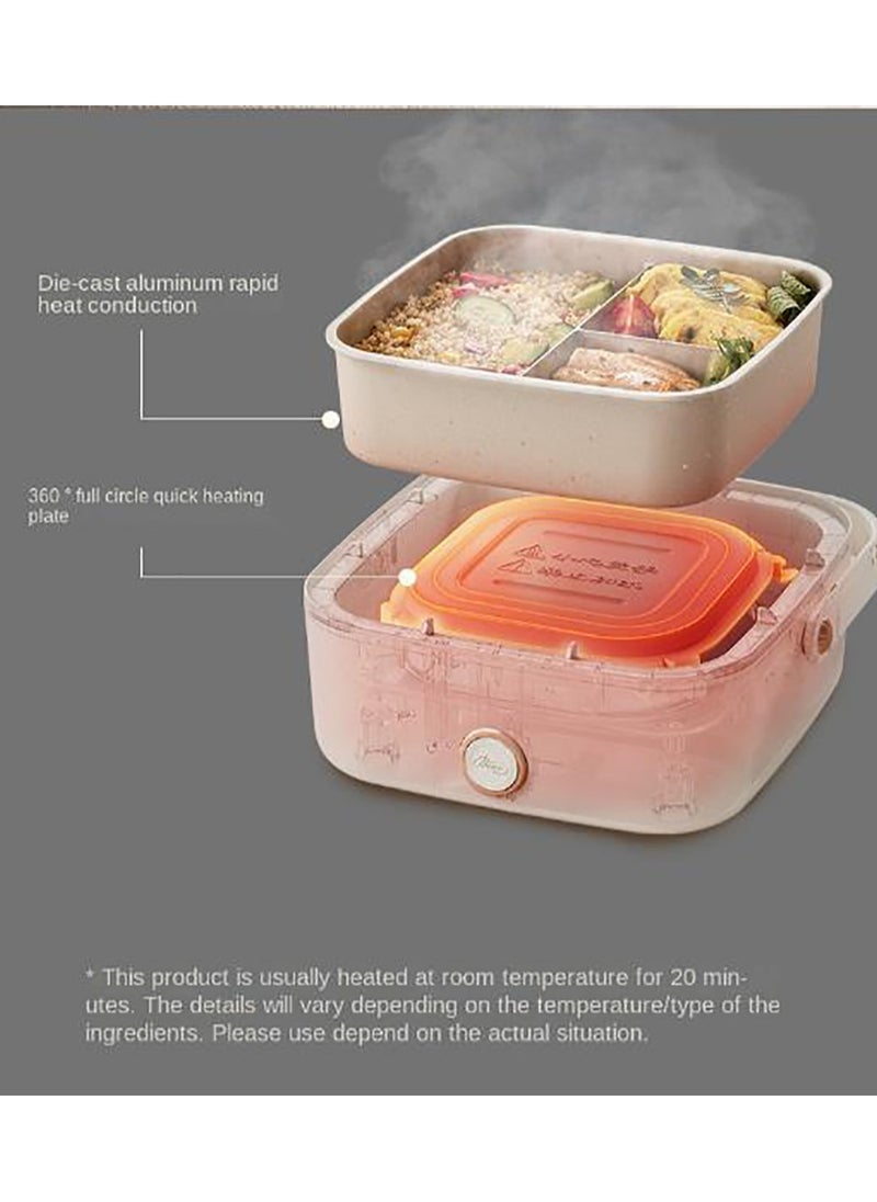 Bear - Portable Electric Lunch Box Food Warmer Hot Pot 200W 1L Container Food Heater Heatup For Adult Kids Lunch Warmer in Office Home 3 Pin Plug(CN Version) - Image 1