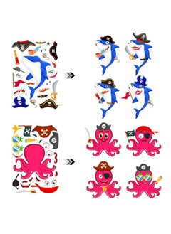 24 Sheets Pirate Make Your Own Stickers Decorative For Kids Pirate Theme Sticker Mix And Match Shark Sticker Parrot Jake Captain Birthday Party Favors Crafts Supplies - pzsku/ZEA90A1795207C04B345FZ/45/_/1688537336/86ad650f-95ef-4a99-94f9-52c1c9f7c3c5