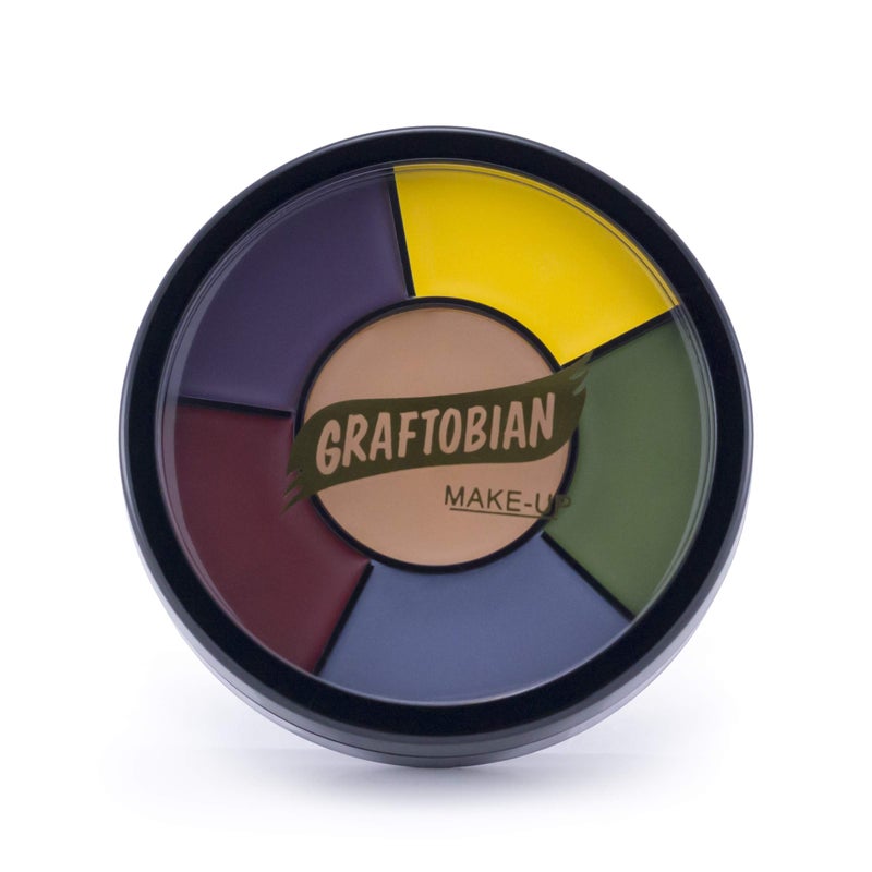 Graftobian Severe Trauma FX Bruise Makeup Wheel for Special Effects, Cosplay, and Halloween - 6 Colors