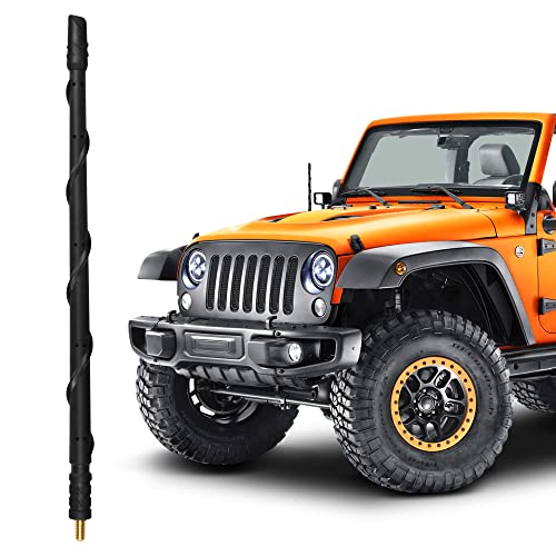 BASIKER Antenna Compatible with Jeep Wrangler JK JL JT Gladiator Rubicon Sahara 2007-2024 2025 2026, 13 Inch Car Replacement Antenna, Gladiator Jeep Accessories Designed for Optimized Radio Reception - Image 1