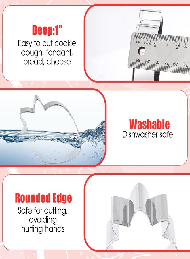 Thrymme Strawberry Cookie Cutter, 3 PCS Fruit Cookie Cutters Set - 3 Sizes (3.5", 2.5", 1.5") Stainless Steel Baking Tools for Cookies, Biscuit Dough & Fondant - Durable, Fun & Professional Bakeware - Image 4