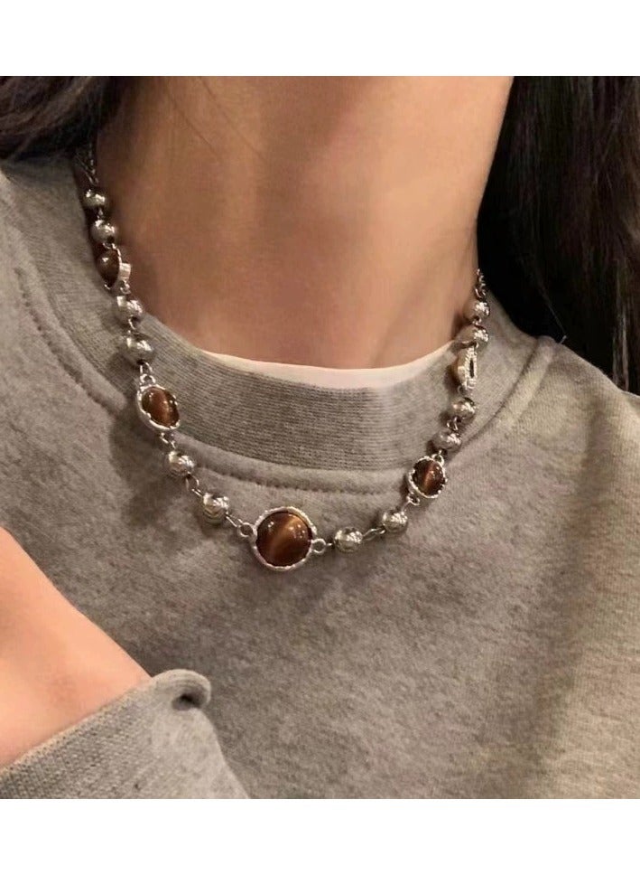 جلوسكي Trendy Beaded Necklace for Women – Y2K Cool Girl Style Statement Jewelry, Colorful Punk Aesthetic, Daily/Streetwear Outfits - Image 4