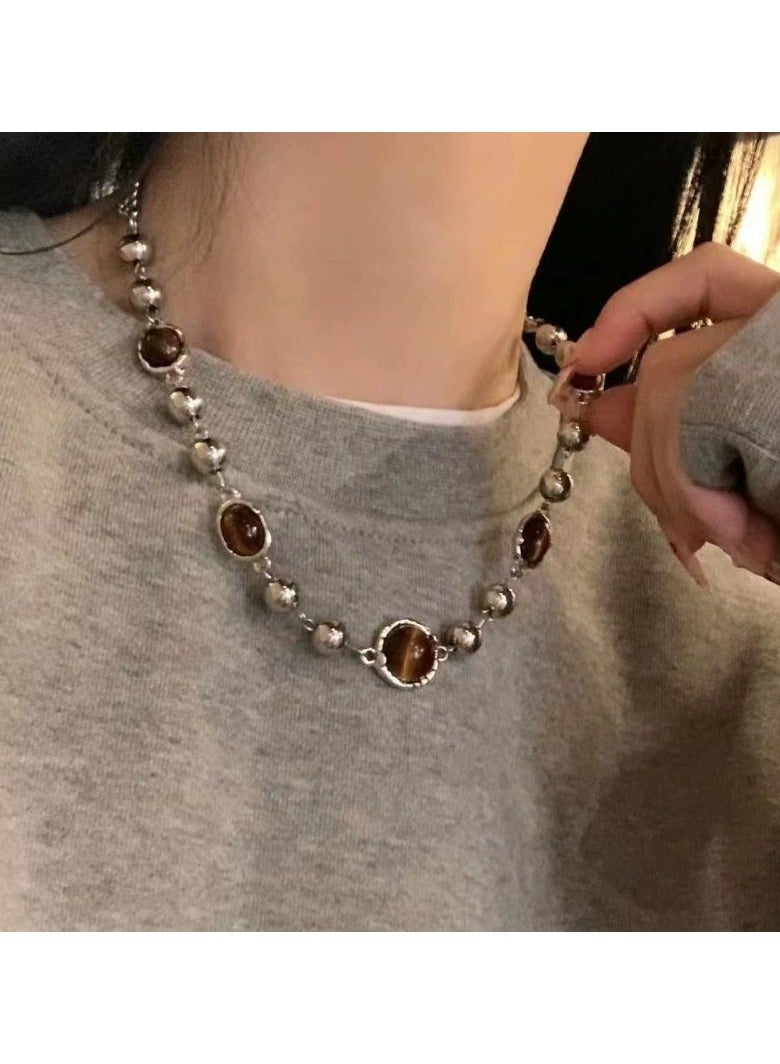 جلوسكي Trendy Beaded Necklace for Women – Y2K Cool Girl Style Statement Jewelry, Colorful Punk Aesthetic, Daily/Streetwear Outfits - Image 3