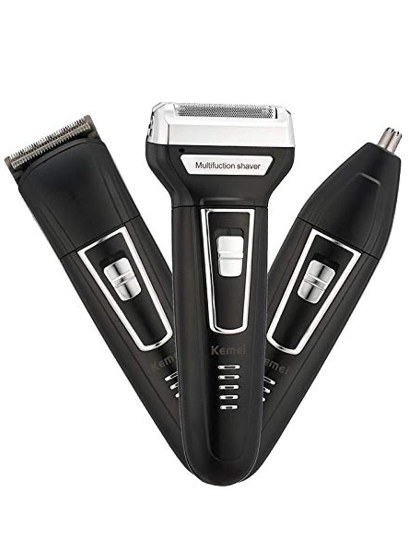 ELTRAZONE 3 in 1 Electric Razor Men Beard Trimmer Rechargeable Waterproof Shaver Professional Cordless Hair Clippers Nose Hair Trimmer Grooming Set  - Image 3